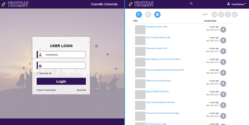 user portal granville university