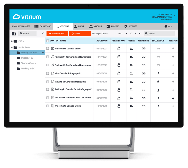 Research-Information-Vitrium-Product-Screenshot