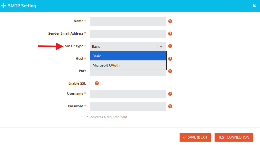 SMTP Settings
