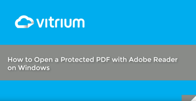 How to Open a Vitrium Protected PDF with Adobe Reader on Windows 