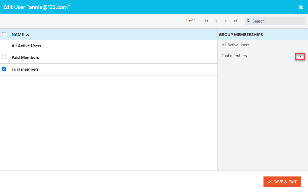 edit user screen